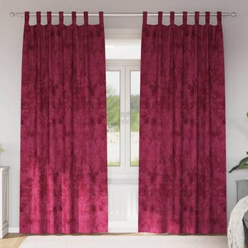 vidaXL Velvet Gordijnen 2 st Wijnrood 245 x 140 cm Fluweel, Verzenden, Nieuw, Rood