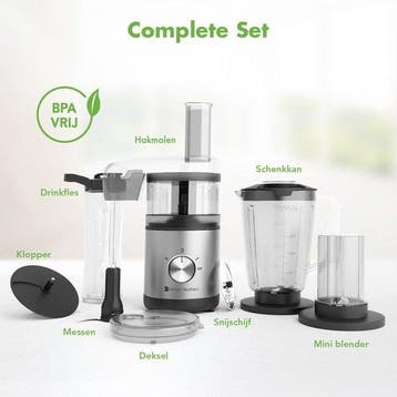 2dekans | KitchenBrothers Foodprocessor - 5 in 1, Ophalen of Verzenden, Gebruikt