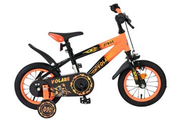 Volare Strike Kinderfiets - Jongens - 12 inch - Zwart Oranje, Fietsen en Brommers, Fietsen | Kinderfietsjes, Overige merken, Zijwieltjes