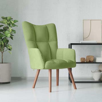 vidaXL Relaxstoel fluweel lichtgroen, Verzenden, Nieuw