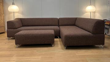 NIEUW Leolux Faya Lobi Hoekbank Ploegwol + Hocker, Huis en Inrichting, Banken | Bankstellen, Design Bank Bankstel Zetel Hoekbank Leolux