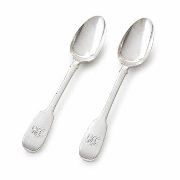 John Smith - Theelepel (2) - .925 zilver - Ierse, Antiek en Kunst, Antiek | Goud en Zilver