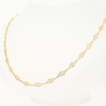 Halsketting - 18 karaat Geel goud, Sieraden, Tassen en Uiterlijk, Nieuw