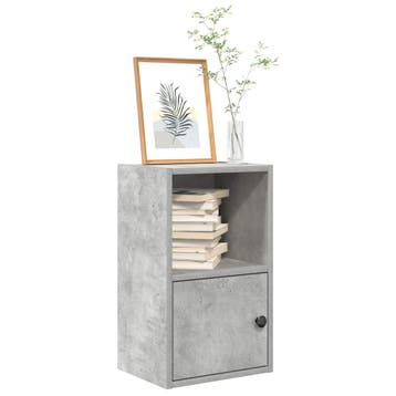 vidaXL Boekenkast 31x24x52 cm bewerkt hout betongrijs, Huis en Inrichting, Minder dan 50 cm, Verzenden, Nieuw, Minder dan 100 cm
