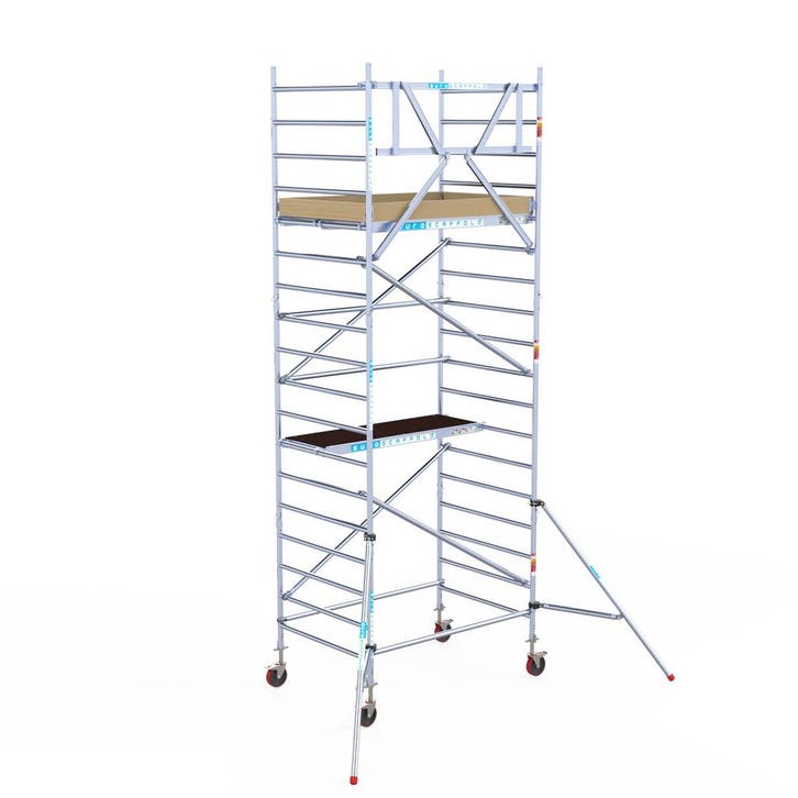 Basic rolsteiger 135 x 6,2m werkhoogte, Doe-het-zelf en Verbouw, Steigers, Rolsteiger of Kamersteiger, Nieuw, 5 meter of hoger