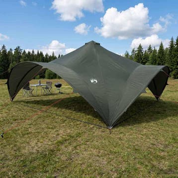 vidaXL Partytent Leger groen 600 x 600 x 400 cm Polyester en, Verzenden, Nieuw, Tot en met 2