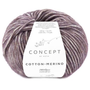 Katia Concept Cotton-Merino - 134 aubergine - Katoen/Merin, Ophalen of Verzenden, Nieuw