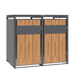 Dubbele Container Omvouw | 240L Staal Houtlook | OP=OP, Ophalen of Verzenden, Nieuw, Metaal, Containerberging