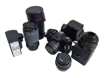 Cosina CT1G + drei Objektive + Zubehör | Analoge camera, Nieuw