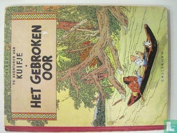 Kuifje - Het gebroken oor  - 1954, Eén stripboek, Verzenden, Gelezen, Remi, Georges.