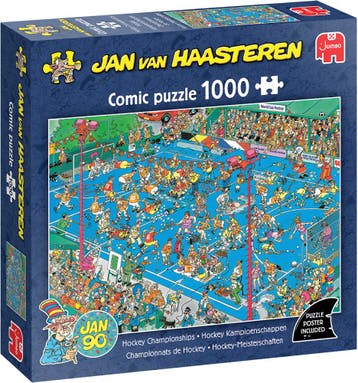 Jan van Haasteren - Hockey Kampioenschappen Puzzel (1000, Verzenden, Nieuw