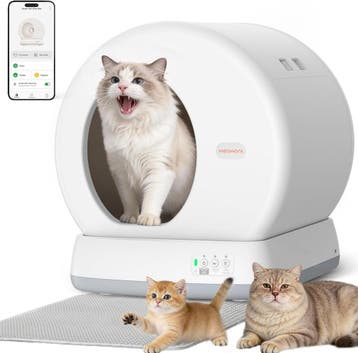 MeoWant zelfreinigende kattenbak - Geïntegreerde veiligheids, Verzenden, Zo goed als nieuw