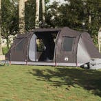 vidaXL Tunneltent 4-persoons waterdicht bruin, Verzenden, Nieuw, Tot en met 2
