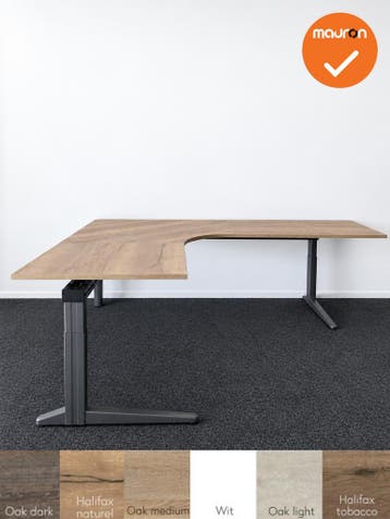 Ahrend hoekbureau – 240x200 cm – Handmatig verstelbaar, Werkplek, Ophalen of Verzenden, Gebruikt, Bureau
