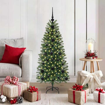 vidaXL Kunstkerstboom met 150 LED met standaard Groen 120 cm, Verzenden, Nieuw