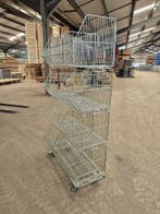 Set van 4 draadmanden 96x50x48cm op wielen, gebruikt, Ophalen of Verzenden