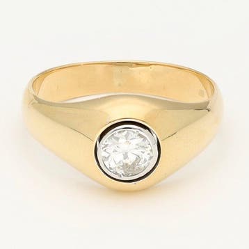 Ring - 14 karaat Geel goud Diamant (Natuurlijk) - Stirrup, Nieuw