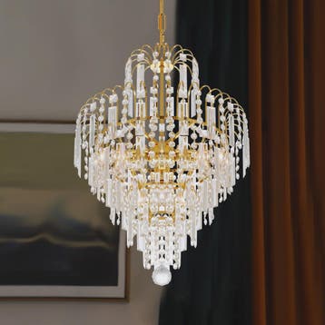Luxe Kristallen Plafondlamp - Moderne Hanglamp voor Woonkame, Huis en Inrichting, Lampen | Hanglampen, Verzenden, Nieuw