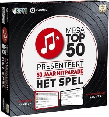 King International Mega Top 50 - 50 Jaar Hitparade Bordspel, Verzenden, Nieuw