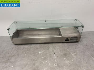 RVS Opzetvitrine Opzet koelvitrine saladiere 5 x 1/3 en 1 x, Ophalen of Verzenden, Gebruikt