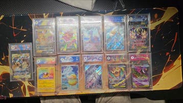 Pokémon - 11 Graded card Full art - Graad 10 - Various sets, Nieuw