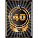 Luxe 40 jaar verjaardag poster - 40 jaar versiering, Ophalen of Verzenden, Nieuw