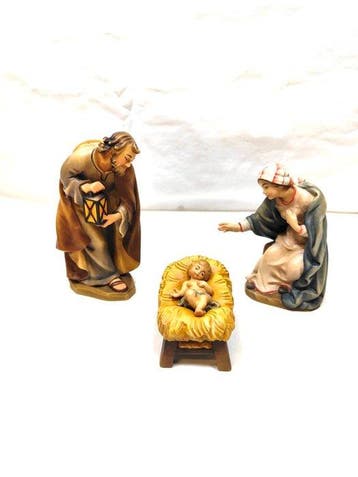 Anri - U. B. Kerststal - 3 stuks - Ambachtelijk handgemaakt
