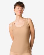 HEMA Dames bh hemd smoothing met ingebouwde cups beige, Verzenden, Beige