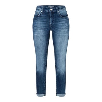 MAC • blauwe Driver Pants indigo jeans • 36, Kleding | Dames, MAC, Verzenden, Nieuw, Blauw