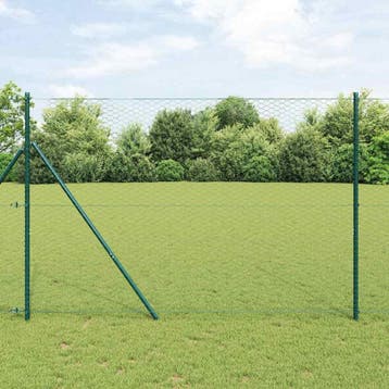 vidaXL Hexagon Hek 1,5 x 100 m PVC Groen, Verzenden, Nieuw, Kunststof