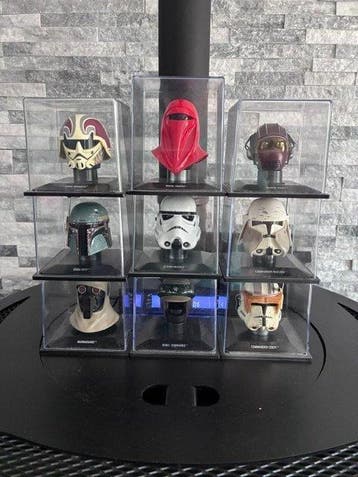 Star Wars - Lot of 9 - Helmets in vinyl cases - see images, Nieuw