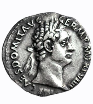 Romeinse Rijk. Domitianus (81-96 n.Chr.). Denarius Rome, Postzegels en Munten