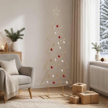 vidaXL Metalen kerstboom met standaard KUOPIO 150 cm Staal, Diversen, Verzenden, Nieuw