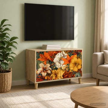 vidaXL Tv-meubel GENNEP 69 x 33 x 50 cm Sonoma Bewerkt hout, Minder dan 50 cm, Verzenden, Nieuw, Minder dan 100 cm