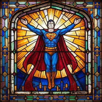 MEDSAN - Stained Glass Superman () - UNIQUE