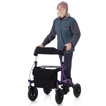 2dekans | Coast Opvouwbare Rollator met Zitting - 2-in-1, Diversen, Ophalen of Verzenden, Zo goed als nieuw