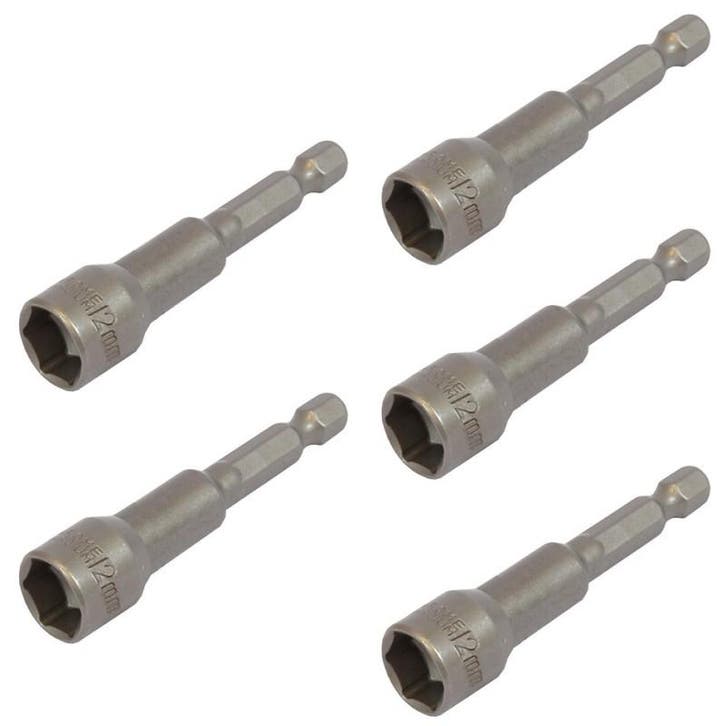 Set van 5 dop bit adapters 1/4 sleutelwijdte 12 mm. lengte, Doe-het-zelf en Verbouw, Gereedschapskisten, Ophalen of Verzenden