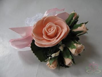 Polscorsage Peach Roze bandje van elastisch Kant klaar, Ophalen of Verzenden, Nieuw