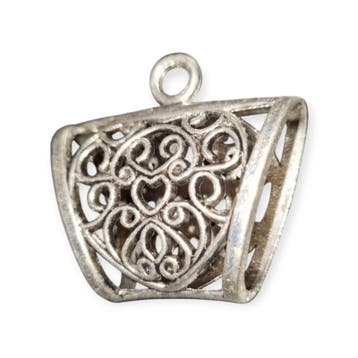 Metalen messing sjaalhanger of sjaal bails met hart, anti..., Ophalen of Verzenden, Nieuw, Bedel