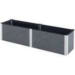 Verhoogd Bed Met Open Bodem, Grijze Bloem- &amp; Plantenbak,, Verzenden