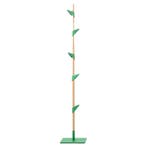 Cascando Bamboo 1staande kapstok eikenhout - groene haken, Verzenden, Nieuw