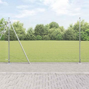 vidaXL gelast draadhek met betonnen voetstuk 10 x 1,5 m, Verzenden, Nieuw, IJzer