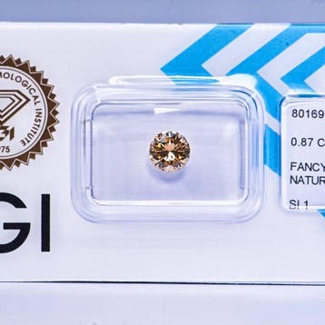 Zonder minimumprijs - 1 pcs Diamant (Natuurlijk gekleurd) -, Nieuw