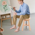 Verstelbare Houten Kruk – 360° Draaibaar en Stevig Ontwerp, Huis en Inrichting, Verzenden, Nieuw
