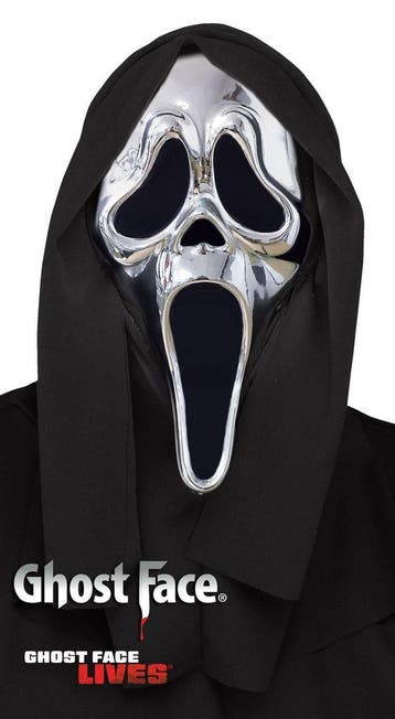Ghost Face® Scream Masker Zilver Chrome, Verzenden, Nieuw, Feestartikel