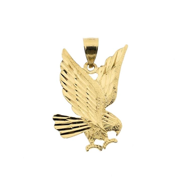 Gouden hanger van een adelaar (Hanger of bedel), Sieraden, Tassen en Uiterlijk, Bedels, Gebruikt, Overige merken, Goud, Ophalen of Verzenden