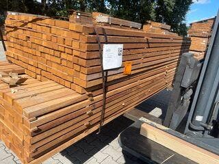 Ca. 306x Guyana Teak Planken Fijnbezaagd, 31x50mm, lengte, Nieuw