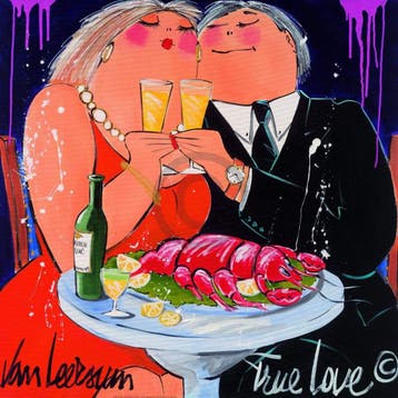 Kunstdruk El van Leersum - True Love 70x70cm, Verzenden, Nieuw