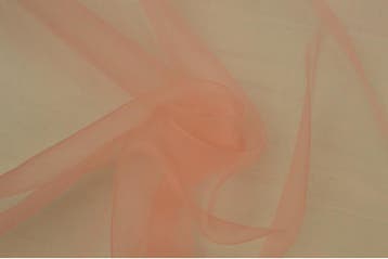 15 meter organza stof - Zalmroze, 120 cm of meer, Ophalen of Verzenden, Roze, Polyester
