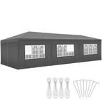 Paviljoen Miramas met 8 zijpanelen, waterdicht, 9x3m - grijs, Tuin en Terras, Partytenten, Verzenden, Nieuw